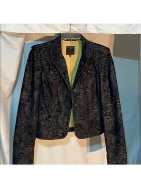 View collection 12 black w/golf accents jacket euc